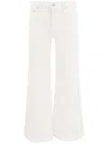 Mother Twister Skimp High-rise Pants Flared Leg Pants In Cream Puffs