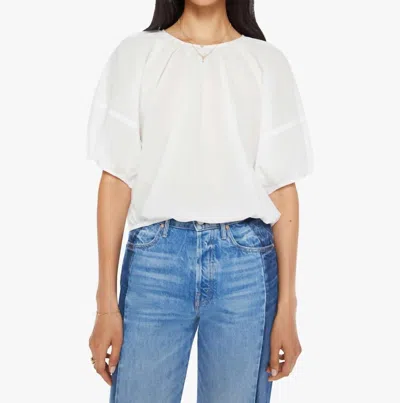 Mother Party In The Back Shirt In Let's Circle Back In White