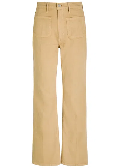 Mother Patch Pocket Brooke Wide-leg Stretch-denim Jeans In Brown