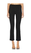 Mother The Hustler Patch Pocket High Waist Ankle Flare Jeans In Black