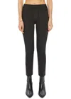 Mother Patch Pocket Insider Ankle Jean In Pitch In Black