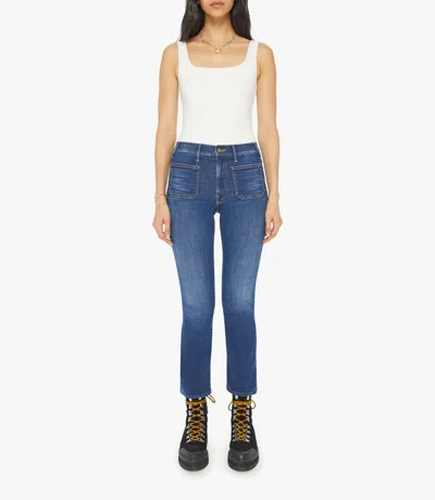 Mother Patch Pocket Insider Flood Jean In On Your Left In Blue