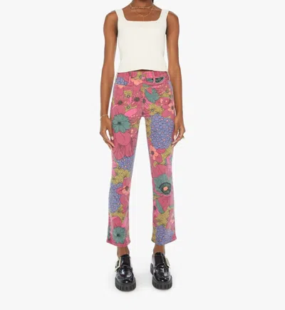 Mother Patch Pocket Insider Flood Pants In Psychic Floral In Multi