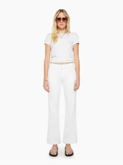 Mother Patch Pocket Mid Rise Maven Ankle Trousers In Totally Innocent In White