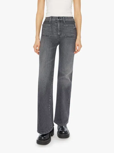 Mother Patch Pocket Twister Sneak Jeans In Up In Smoke In Gray