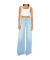 Mother The Patch Pocket Undercover Sneak High Waist Wide Leg Jeans In Blue