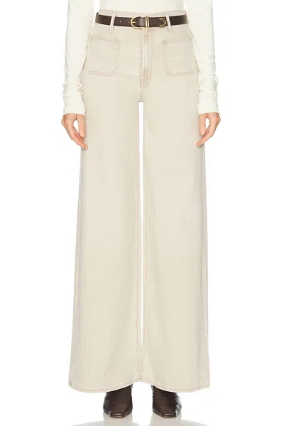Mother Patch Pocket Undercover Sneak Jeans In Caramel In Multi