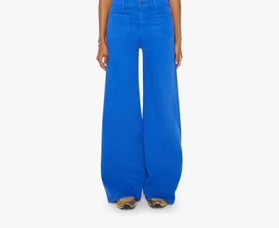 Mother Patch Pocket Undercover Sneak Jeans In Snorkel Blue