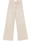 Mother 'patch Pocket Undercover Sneak' Beige Five-pocket Jeans In Neutrals