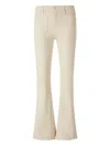 Mother Ecru Denim Flared Jeans In Neutral