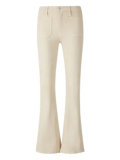 Mother Patch Pocket Weekender Flared Jeans In Neutral