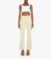 Mother Patch Pocket Weekender High-rise Flare Jeans In Wacky Khaki In Multi