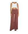Mother Patch Pocket Undercover Sneak Pants In Cats And Dogs Friar Brown In Red