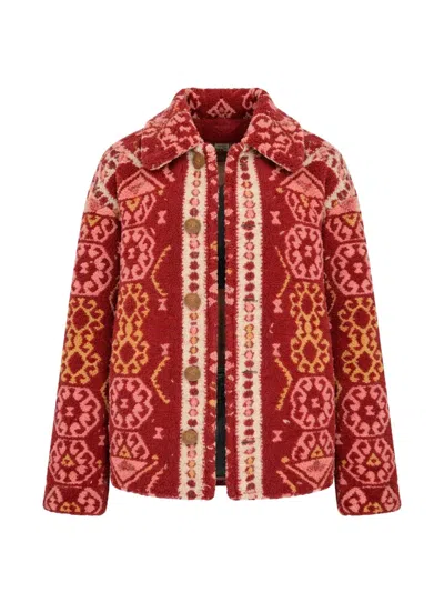 Mother Patterned Buttoned Jacket In Multi