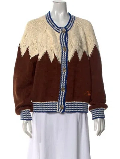 Pre-owned Mother Patterned Open Front Sweater In Multicolor