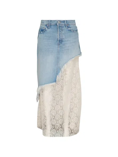Mother Peek-a-boo Asymmetric-hem Maxi Skirt In Multi