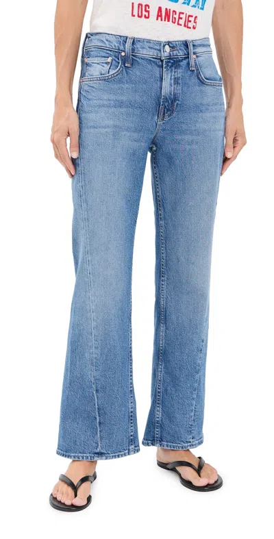 Mother Petite Lil Bookie Twist Skimp Jeans Just An Animal In Blue