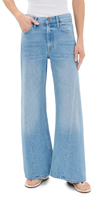 Mother Petite Lil Lemon Twist Sneak Jeans Munchies In Blue