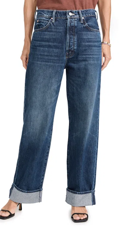 Mother Petite Lil Spitfire Nerdy Cuff Jeans Did You Bring Me Anything In Multi
