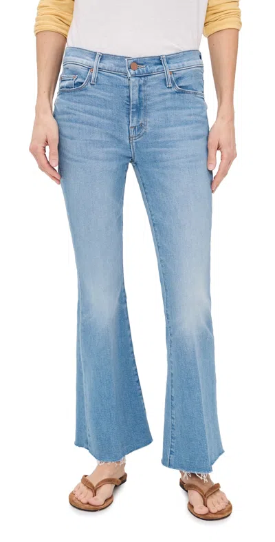 Mother Petites The Lil Weekender Fray Satisfy Your Cravings Jeans In Blue