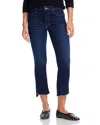 Mother The Insider Crop Step Fray High-rise Bootcut Jeans In Off Limits