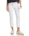 Mother Petites Lil Insider Mid Rise Crop Step Fray Jeans In Fairest Of Them All In Fairestof Them All