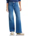 Mother Petites Lil Roller High Rise Patch Pocket Wide Leg Jeans In Piece By Piece In Piece By Piece