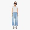 Mother Lil Dodger Button Hover Cuff Wide Leg Jeans In Multi