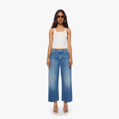 Mother Petites The Lil Dodger Flood Green Thumb Jeans In Blue