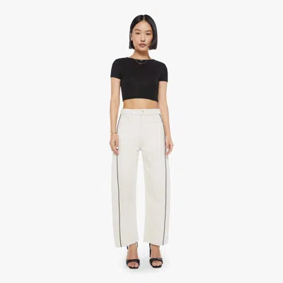 Mother Petites The Lil Half Piped Ankle Act Natural In White
