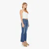 Mother Petites The Lil Hustler Ankle Fray Healing Jar Jeans In Blue - Size 28 In Blue