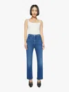 Mother Petites The Lil Hustler Flood Fray Whatever You Want Jeans In Blue - Size 34 In Blue