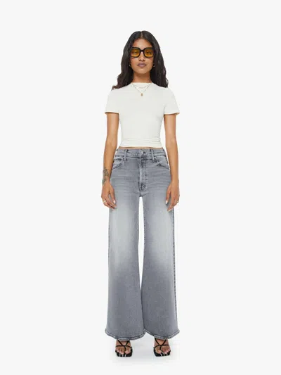 Mother Petites The Lil Hustler Roller Skimp Catch Me Outside Jeans In Gray