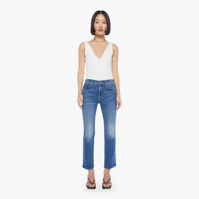 Mother Petites The Lil Insider Flood Over The Top Jeans In Multi