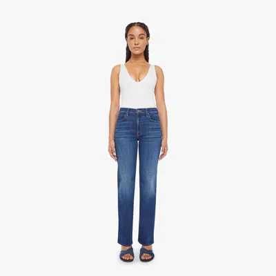 Mother Petites The Lil Kick It Troublemaker Jeans In Blue