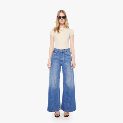 Mother Petites The Lil Lemon Twist Skimp Rolling In Dough Jeans In Blue
