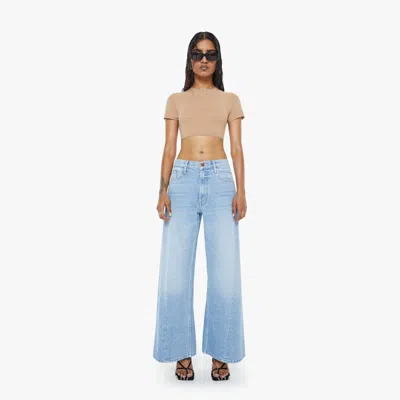 Mother Petites The Lil Lemon Twist Sneak Munchies Jeans In Blue