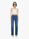 Mother Petites The Lil Patch Pocket Rambler Zip Sneak These Boots Are Made For Walkin Jeans In Blue - Size In Blue