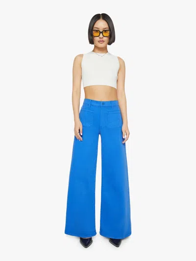 Mother Petites The Lil' Patch Pocket Undercover Sneak Snorkel Trousers In Blue - Size 34