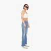Mother Petites The Lil Patch Pocket Weekender Poppin' Wheelies Jeans In Blue