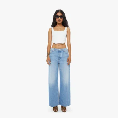 Mother Petites The Lil Rerun Zip Sneak Last Bite Jeans In Blue