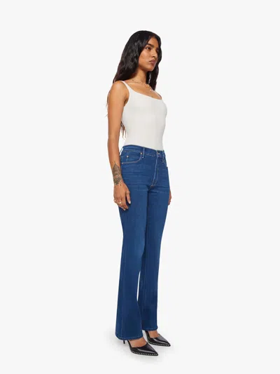 Mother Petites The Lil Runaway Pinkies Up Jeans In Blue