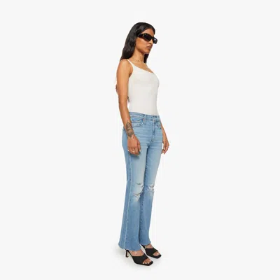 Mother Petites The Lil Weekender Fray Chaos Is Calling Jeans In Blue