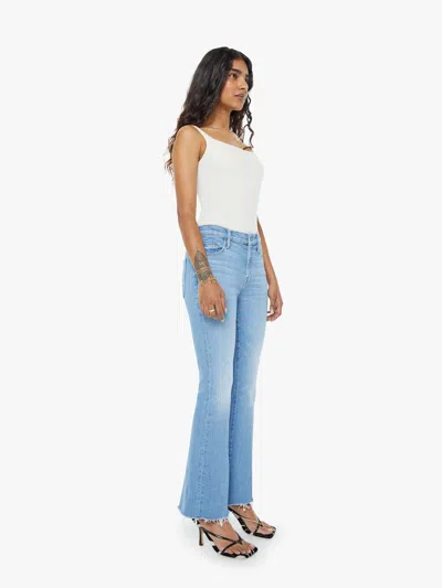 Mother Petites The Lil Weekender Fray Satisfy Your Cravings Jeans In Blue