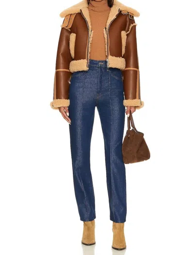 Mother Pin Up Tippy Top Sweet Tooth Hover Jeans In Clean Your Plate In Brown