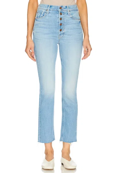 Mother Pixie Dazzler Ankle Fray Jeans In Ivy League Cowboy In Multi