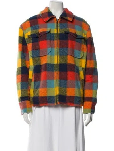 Pre-owned Mother Plaid Print Jacket In Multi