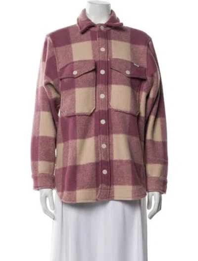 Pre-owned Mother Plaid Print Jacket In Neutral
