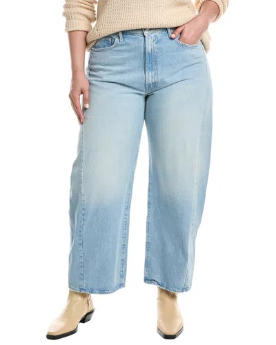 Mother Plus The Full-pipe Flood Back Pedal Barrel Jean In Blue
