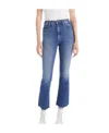 Mother Sky Blue High-rise Straight Jeans In Blue
